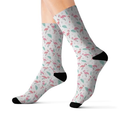 Flamingo Leaves Socks - Image 12