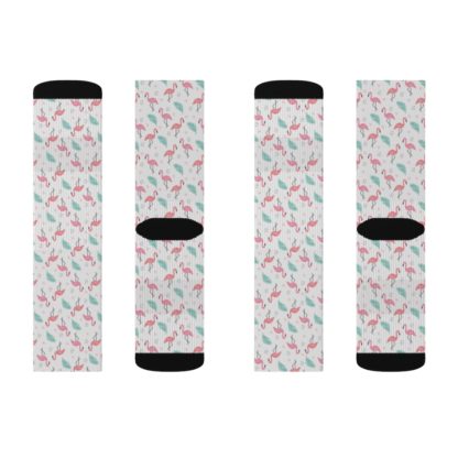 Flamingo Leaves Socks - Image 9