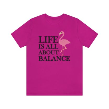 Life Is All About Balance Flamingo Unisex Jersey Short Sleeve Tee - Image 7