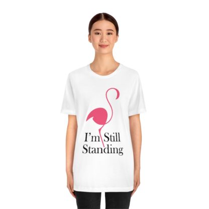 I'm Still Standing Flamingo Unisex Jersey Short Sleeve Tee - Image 2