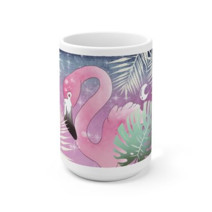 Flamingo In The Night Art Ceramic Mug 15oz