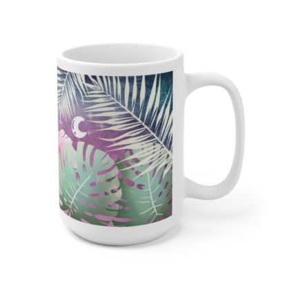 Flamingo In The Night Art Ceramic Mug 15oz - Image 3