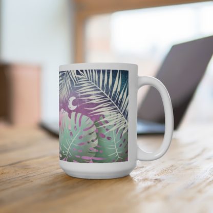 Flamingo In The Night Art Ceramic Mug 15oz - Image 4