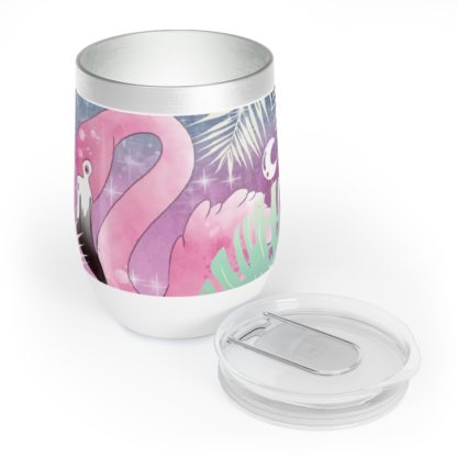 Flamingo In The Night Art Hot And Cold Insulated Tumbler - Image 5