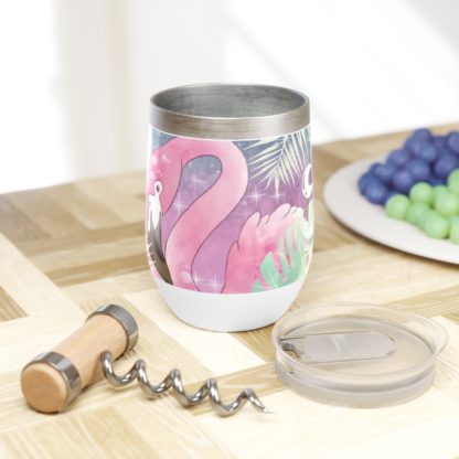 Flamingo In The Night Art Hot And Cold Insulated Tumbler - Image 6