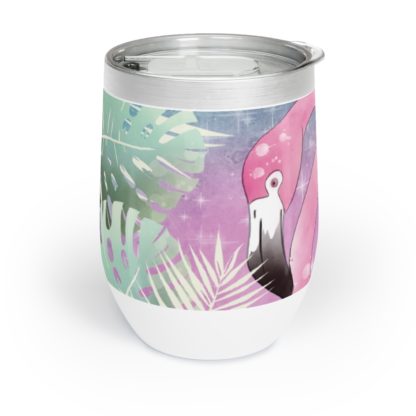 Flamingo In The Night Art Hot And Cold Insulated Tumbler - Image 4